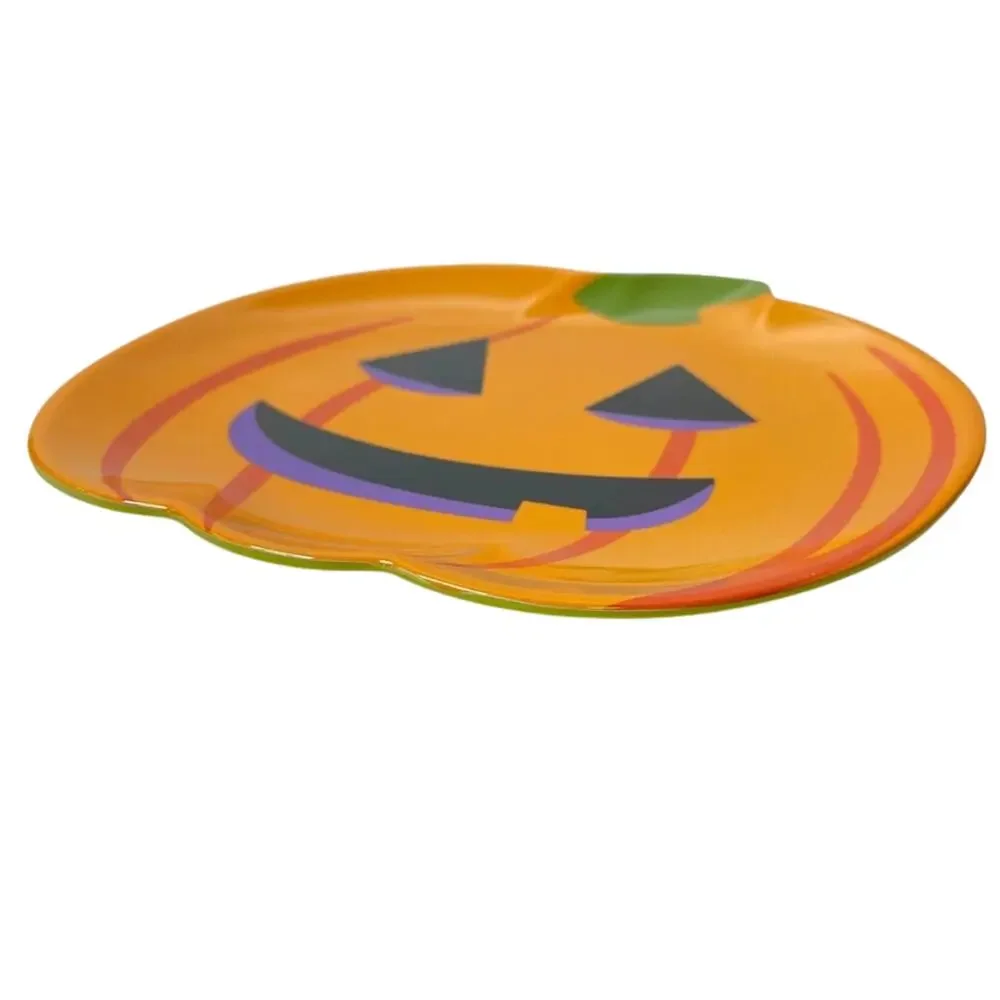 Set of 2 Halloween Pumpkin Plates – 9